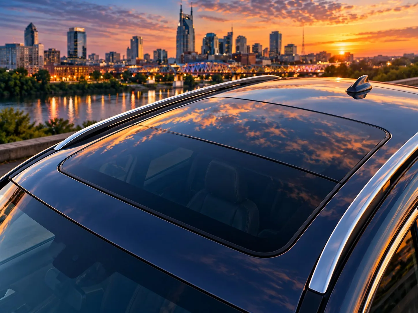 Vehicle panoramic sunroof glass