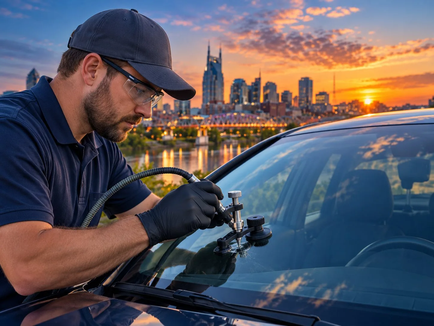 Windshield chip repair in Nashville